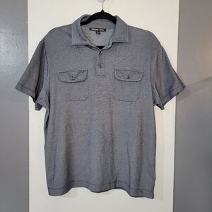 Michael Kors men short sleeve polo gray men size large
